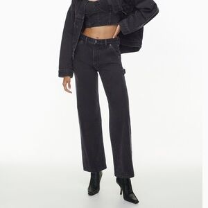 Aritzia Denim Forum The Farrah Hi-Rise Carpenter Jean in grey size 28